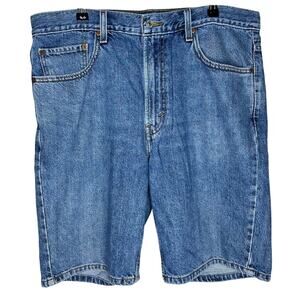Levi's 505 Denim Jean Shorts Medium Wash Loose Fit 90s Y2K Jorts Mens Size 36